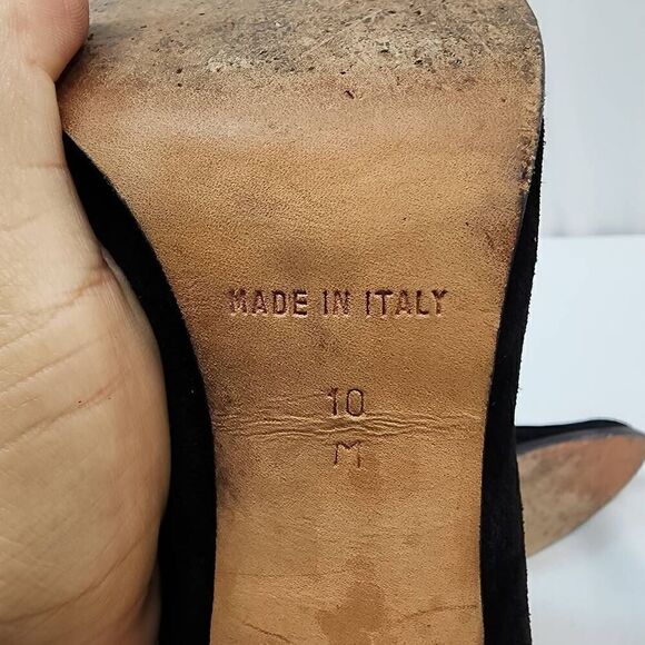 Michael Kors Size 10 Black Suede Ankle Heel Booties Leather Suede. FF - Picture 9 of 10